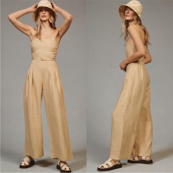 Faithfull the Brand Alegrias Jumpsuit WHEAT NWT Small NWT - Picture 1 of 16